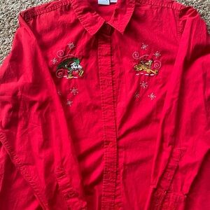 Disney Red Cotton Shirt